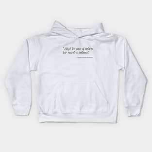 A Quote about Nature by Ralph Waldo Emerson Kids Hoodie